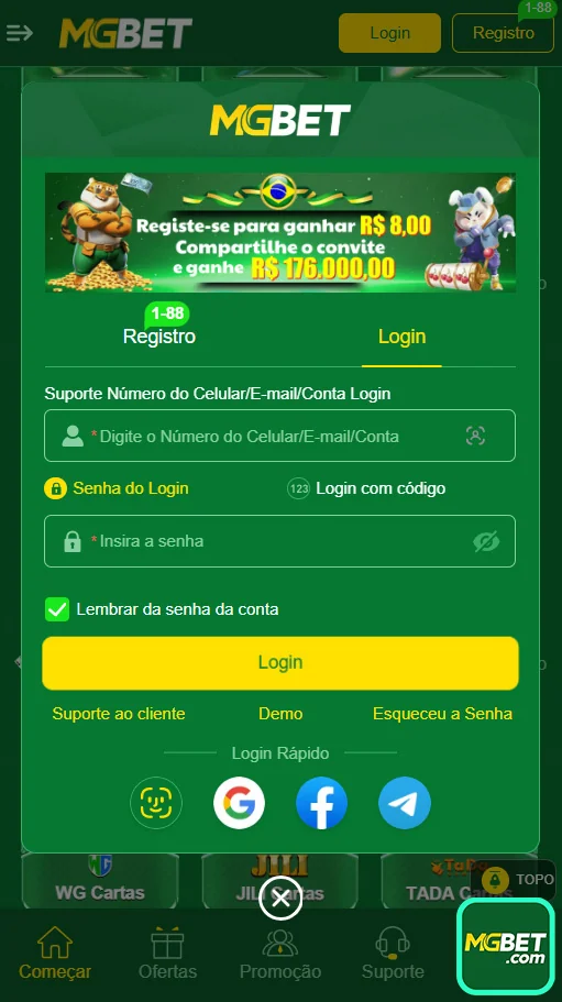 Usuário fazendo depósito em plataforma segura de jogos